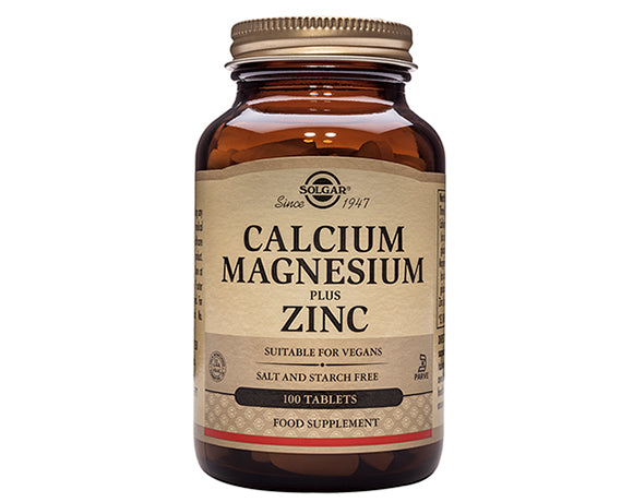 Solgar Calcium Magnesium Plus Zinc Tablets - Pack of 100