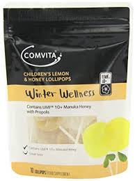 Comvita Childrens Lemon and Honey Lollipops - Pack of 10 Lollipops