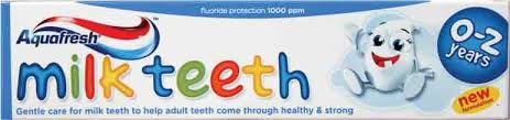 Aquafresh Milk Teeth 0-2 Years Fluoride Toothpaste, 50 ml x 6 of pack